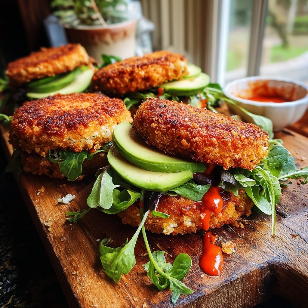 Crispy Salmon Burgers with Sriracha