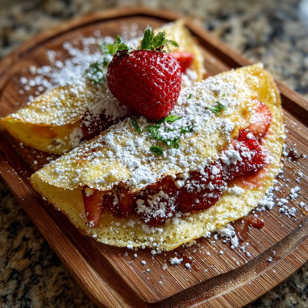 Lemon Ricotta Strawberry Crespelle