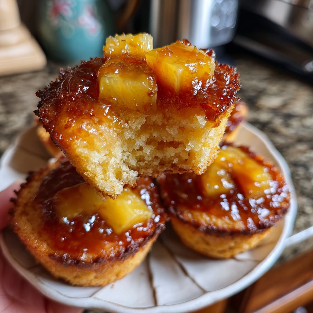 Pineapple Upside-Down Cupcakes