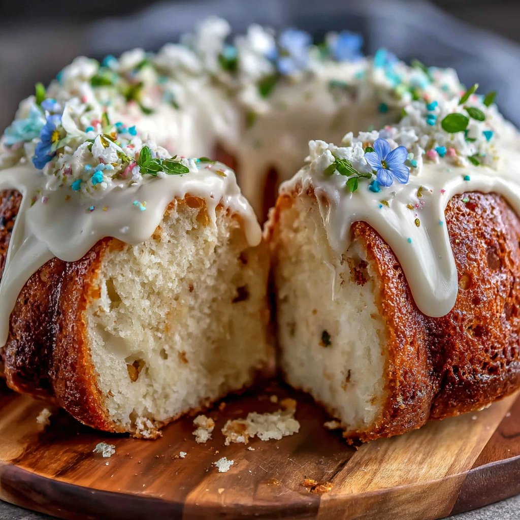 Spring Flower Bundt Cake