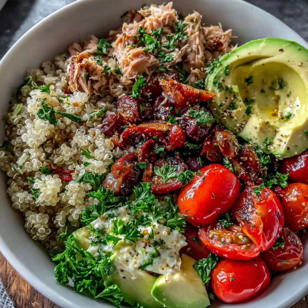 Mediterranean Tuna Quinoa Bowl
