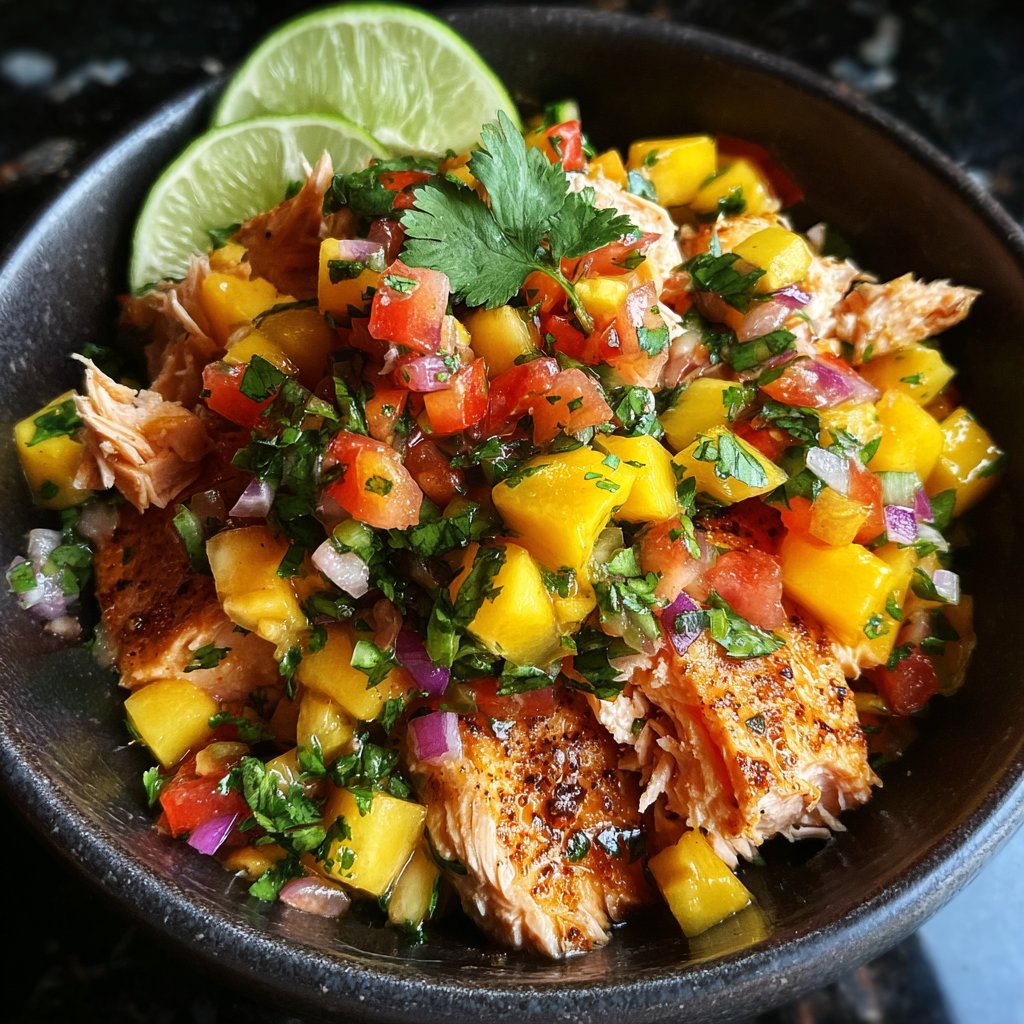 Mango Salsa Salmon Bowl